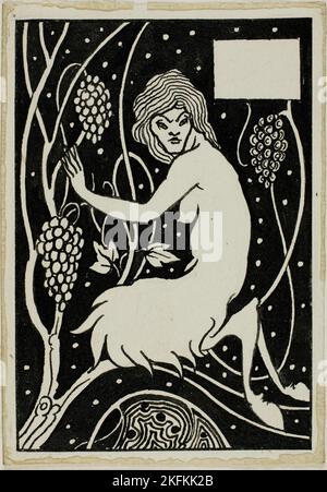 Étude décorative: Satyr, 1892/98. Attribué à Aubrey Beardsley. Banque D'Images