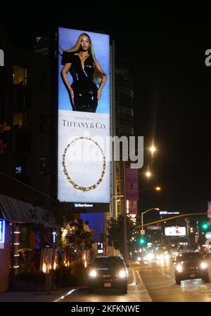 Los Angeles, Californie, États-Unis 13th novembre 2022 Beyonce Tiffany & Co Billboard on 13 novembre 2022 à Los Angeles, Californie, États-Unis. Photo par Barry King/Alay stock photo Banque D'Images