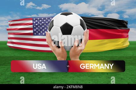 États-Unis contre Allemagne équipes nationales football football football concept de compétition. Banque D'Images