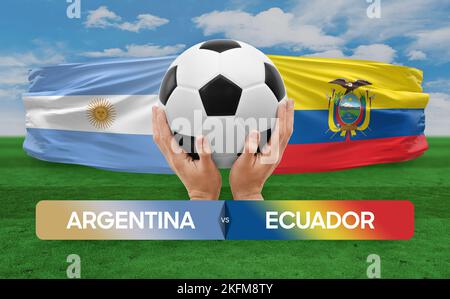 Argentine contre Équateur équipes nationales football football football concept de compétition. Banque D'Images