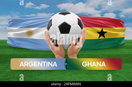 Argentine contre Ghana équipes nationales football football football concept de compétition. Banque D'Images