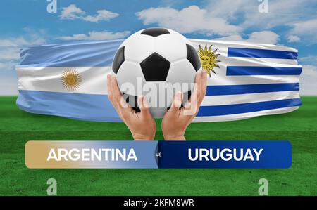Argentine contre Uruguay équipes nationales football football football concept de compétition. Banque D'Images