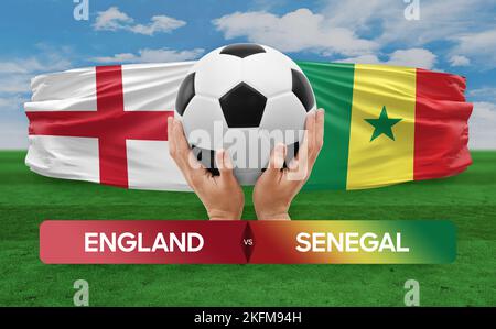 Angleterre vs Sénégal équipes nationales football football football concept de compétition. Banque D'Images