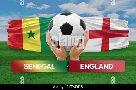 Sénégal vs Angleterre équipes nationales football football football concept de compétition. Banque D'Images
