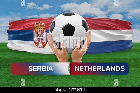 Serbie contre pays-Bas équipes nationales football football football concept de compétition. Banque D'Images
