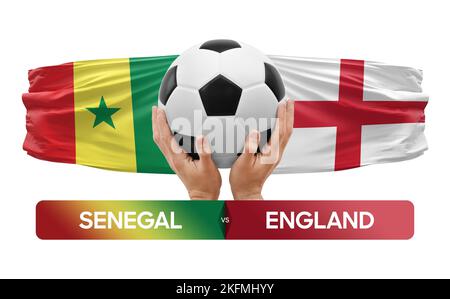 Sénégal vs Angleterre équipes nationales football football football concept de compétition. Banque D'Images