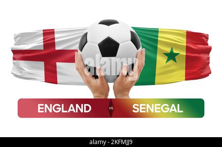 Angleterre vs Sénégal équipes nationales football football football concept de compétition. Banque D'Images