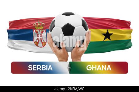 Serbie contre Ghana équipes nationales football football football concept de compétition. Banque D'Images