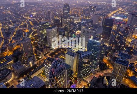 France, Hauts de Seine, le quartier d'affaires de la défense et de la Grande Arche par l'architecte Otto von Spreckelsen Banque D'Images