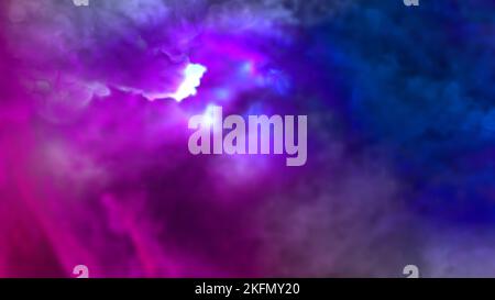 3D rendu de masse de nuage coloré ou de fumée. Un arrière-plan abstrait Banque D'Images