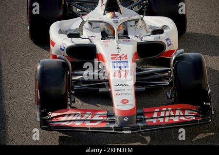 19 novembre 2022, Yas Marina circuit, Abu Dhabi, FORMULE 1 ETIHAD AIRWAYS GRAND PRIX 2022 d'ABU DHABI , sur la photo Mick Schumacher (DEU), équipe Haas F1 Banque D'Images