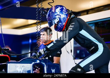 Yas Island, Abu Dhabi. 19th novembre 2022. ALBON Alexander (tha), Williams Racing FW44, portrait lors du Grand Prix Etihad Airways d'Abu Dhabi de Formule 1, 22nd tour du Championnat du monde de Formule 1 de la FIA 2022 de 18 novembre à 2022 20, 2022 sur le circuit Yas Marina, à l'île Yas, à Abu Dhabi - photo : Antonin Vincent / DPPI/DPPI/LiveMedia crédit: Agence de photo indépendante / Alay Live News Banque D'Images