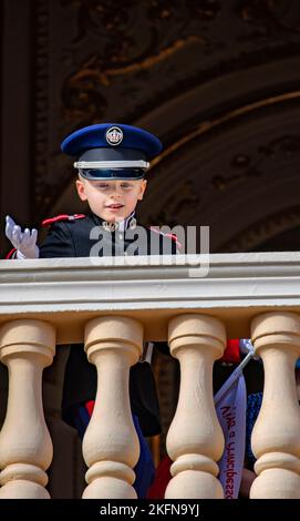 Monaco ville, Monaco. 19th novembre 2022. Prince Jacques de Monaco sur le balcon du Palais princier à Monaco-ville, sur 19 novembre 2022, pendant les célébrations de la journée nationale de Monaco crédit: Albert Nieboer/pays-Bas OUT/point de vue OUT/dpa/Alay Live News Banque D'Images