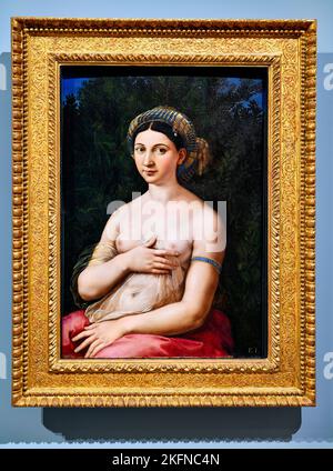 Rome Lazio Italie. La Galleria Nazionale d'Arte Antica un musée d'art au Palazzo Barberini. La Fornarina par Raffaello Sanzio Banque D'Images