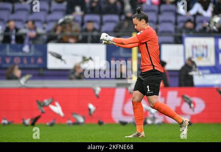 Bruxelles, Belgique. 19th novembre 2022. Le gardien de but OHL pour femmes Nicky Evrard a été photographié lors d'un match de football entre RSC Anderlecht et OH Leuven, le samedi 19 novembre 2022 à Bruxelles, le 11 jour de la compétition de football de première division de la Ligue belge « Super » 2022-2023. BELGA PHOTO DAVID CATRY crédit: Belga News Agency/Alay Live News Banque D'Images