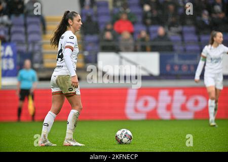 Bruxelles, Belgique. 19th novembre 2022. OHL Amber Tysiak féminin photographié lors d'un match de football entre RSC Anderlecht et OH Leuven, le samedi 19 novembre 2022 à Bruxelles, le 11 e jour de la compétition de football de première division de la Ligue belge « Super » 2022-2023. BELGA PHOTO DAVID CATRY crédit: Belga News Agency/Alay Live News Banque D'Images