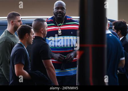 Abu Dhabi, Émirats arabes Unis. 19th novembre 2022. Shaquille O'Neal participe au Grand Prix d'Abou Dhabi de Formule 1 au circuit de plaisance de Yas sur 19 novembre 2022 à Abu Dhabi, aux Émirats arabes Unis. (Credit image: © Beata Zawrzel/ZUMA Press Wire) Banque D'Images