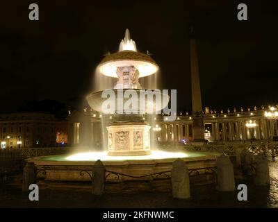 fontaine en face de la rue Basilique Saint-Pierre Banque D'Images