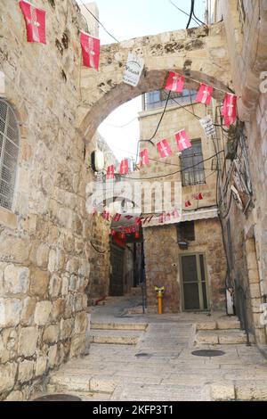 Jérusalem, Israël - 20 septembre 2017 : l'architecture dans la vieille ville Banque D'Images