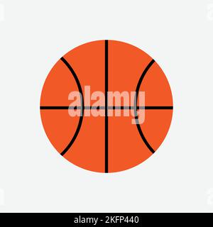 Icône ballon de basket-ball. Sport concept, dessin animé de Sickle Vector Icon for Web Design isolé sur fond blanc - Vector. Illustration vectorielle Illustration de Vecteur