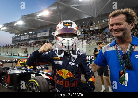 Ile de Yas, Abu Dhabi - 19/11/2022, LAWSON Liam (nzl), Carlin, Dallara F2, portrait lors de la ronde 14th du Championnat de Formule 2 de la FIA 2022, de 18 novembre à 20, 2022 sur le circuit pas Marina, à l'île de Yas, Abu Dhabi - photo: Sebastian Rozendaal/DPPI/LiveMedia Banque D'Images