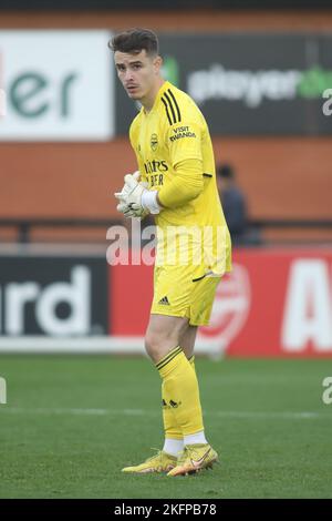 Borehamwood, Royaume-Uni. 19th novembre 2022. James Hillson d'Arsenal U23 lors du match de la coupe de Premier League entre Arsenal U23 et Stoke City U23 à Meadow Park, Borehamwood, Angleterre, le 19 novembre 2022. Photo de Joshua Smith. Utilisation éditoriale uniquement, licence requise pour une utilisation commerciale. Aucune utilisation dans les Paris, les jeux ou les publications d'un seul club/ligue/joueur. Crédit : UK Sports pics Ltd/Alay Live News Banque D'Images