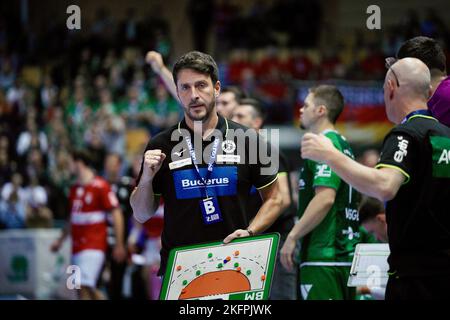 Wetzlar, Allemagne. 19th novembre 2022. Benjamin Matschke ( Wetzlar ) pendant le jeu Liqui Moly Handball-Bundesliga entre HSG Wetzlar et HSV Handball à Buderus-Arena à Wetzlar, ALLEMAGNE. (Foto: Julia Christin Kneissl/Sports Press photo/C - DÉLAI D'UNE HEURE - ACTIVER seulement FTP SI LES IMAGES DE MOINS D'UNE HEURE - Alay) crédit: SPP Sport Press photo. /Alamy Live News Banque D'Images