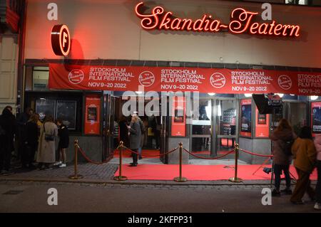 Stockholm, Suède - 2022 novembre - Festival international du film de Stockholm - Skandia-Teatern à Drottningatan. (Photo de Markku Rainer Peltonen) Banque D'Images