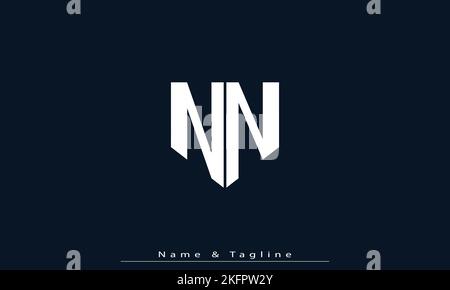 Lettres de l'alphabet initiales Monogram logo NN Illustration de Vecteur