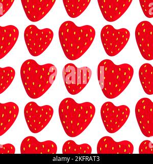 Modèle d'arrière-plan sans coutures avec coeurs rouges Illustration de Vecteur