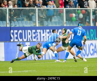 Genova, Italie, 19/11/2022, lors de la série ans - automne Nations Italie, match de rugby entre l'Italie et l'Afrique du Sud le 19 novembre 2022 au stade Luigi Ferrarsi de Genova, Italie. Photo Nderim Kaceli Banque D'Images