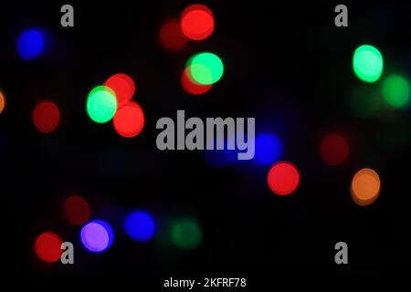 lumière de flou colorée sur fond noir Banque D'Images