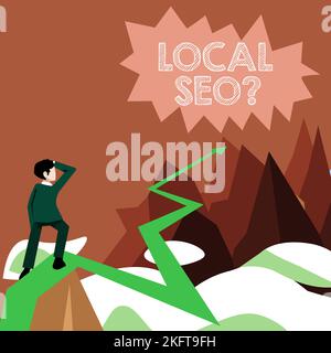 Affichage conceptuel Seo local. Aperçu des affaires incroyablement efficace façon de commercialiser votre entreprise proche en ligne Banque D'Images