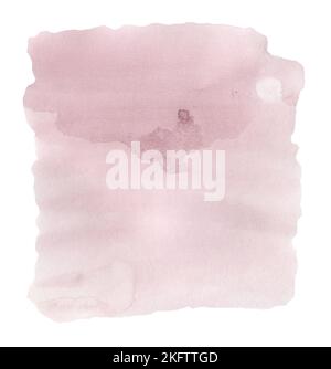 Aquarelle taches roses dessinées à la main, illustration d'arrière-plan aquarelle abstraite. Texture grunge pour les cartes et les flyers. Banque D'Images