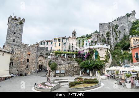 Portovenere, Italie -06/30/2020: Le château de Porto Venere Banque D'Images