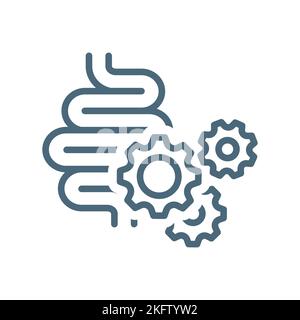 Illustration de vecteur « Gear CogWheels » de Pitney Bowes. Petits intestins avec symbole de contour d'engrenage. Illustration de Vecteur