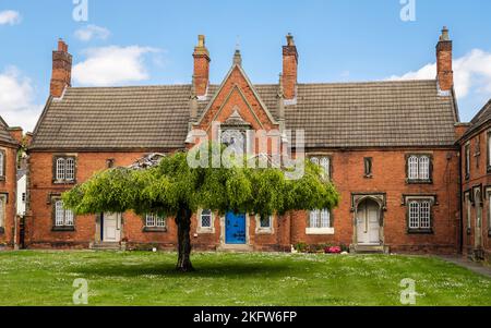 Almshouses à Spalding, Lincolnshire, East Midlands, Angleterre, Royaume-Uni, Grande-Bretagne Banque D'Images