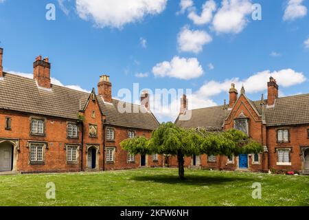 Almshouses à Spalding, Lincolnshire, East Midlands, Angleterre, Royaume-Uni, Grande-Bretagne Banque D'Images