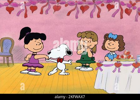 LUCY, SNOOPY, Charlie Brown, d'une Saint Valentin 2002 Banque D'Images