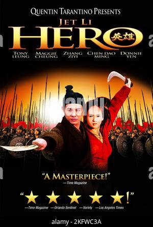 JET Li, Zhang Ziyi, héros de l'affiche, 2002 Banque D'Images