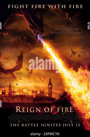 Affiche de film, règne de Feu, 2002 Banque D'Images