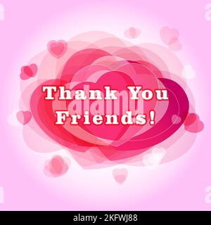 Carte de remerciement des abonnés. L'image de gratitude pour les amis du réseau, aime et partage. Affiche de remerciement créatif pour cent mille millions de subsc Illustration de Vecteur