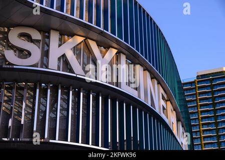 Architektur im Europaviertel à Francfort-sur-le-main, Allemagne Banque D'Images