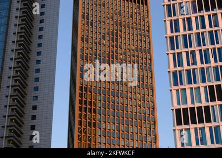 Architektur im Europaviertel à Francfort-sur-le-main, Allemagne Banque D'Images