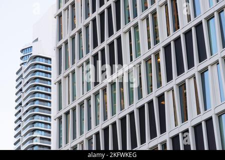 Architektur im Europaviertel à Francfort-sur-le-main, Allemagne Banque D'Images