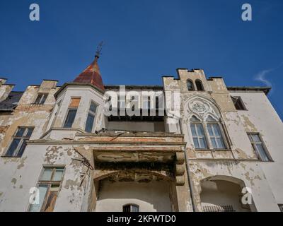 Palais abandonné à Dobrocin Basse-Silésie Pologne Banque D'Images