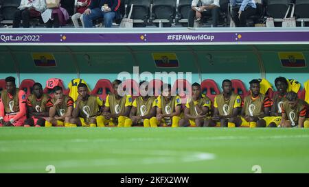 Al Khor, Qatar. 20th novembre 2022. Al Khor, Qatar. 20 novembre 2022, les joueurs de l'Équateur pendant le match de la coupe du monde du Qatar 2022, groupe A, date 1, entre le Qatar et l'Équateur ont joué au stade Al Bayt le 20 novembre 2022 à Al Khor, Qatar. (Photo de Bagu Blanco/PRESSINPHOTO) Credit: PRESSINPHOTO SPORTS AGENCY/Alay Live News Banque D'Images