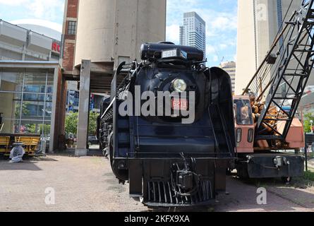 Locomotive antique exposée au Musée du chemin de fer de Toronto, Canada Banque D'Images