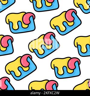 Un motif modifiable sans couture de bonbons colorés Illustration de Vecteur