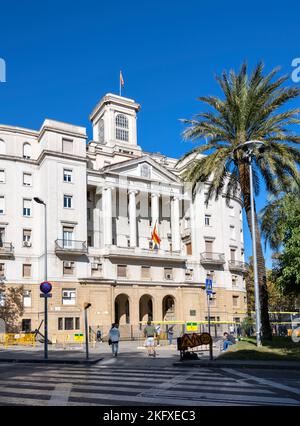 Bâtiment du gouvernement du quartier général de la Marine espagnole, Barcelone, également connu sous le nom de secteur naval de Catalunya Banque D'Images